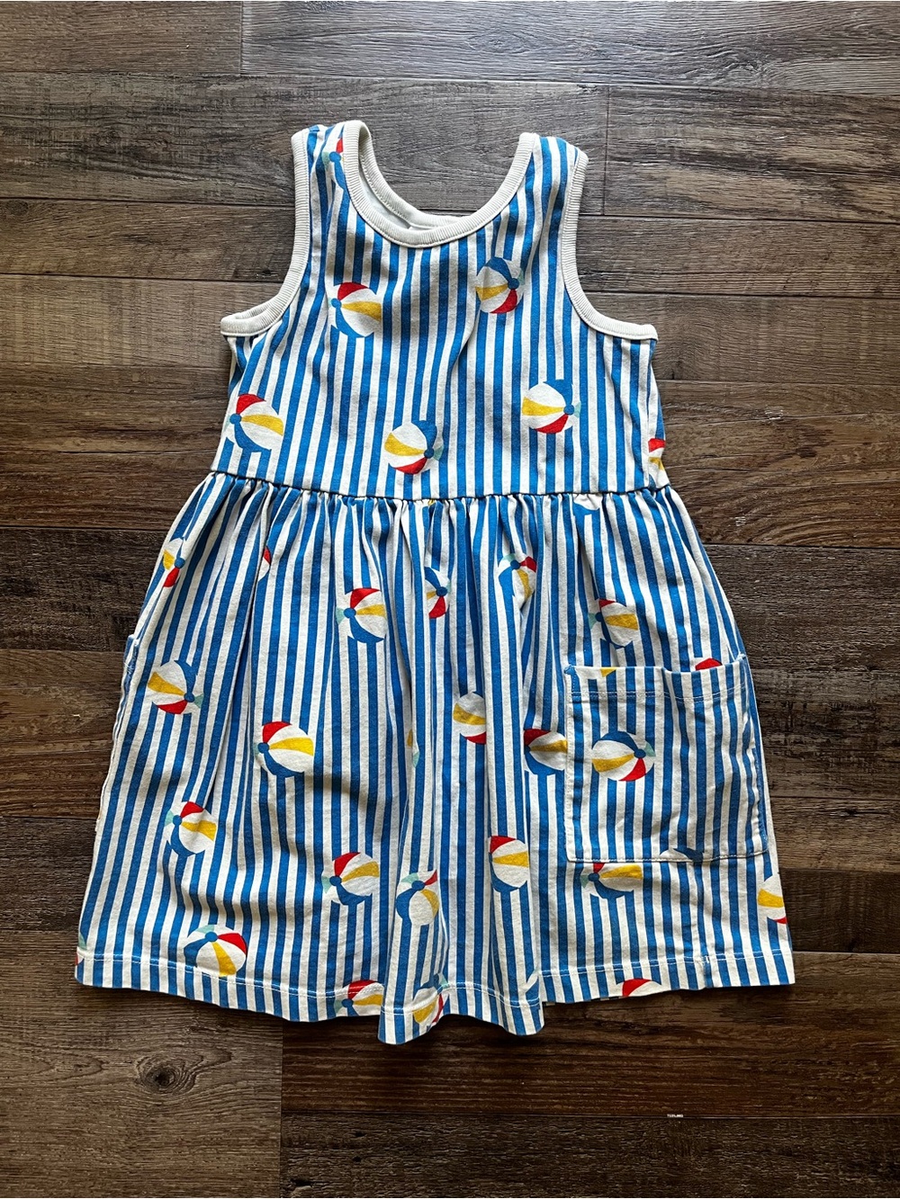 Hanna Andersson Blue & White Striped Beach Ball Dress - Picture 1 of 2